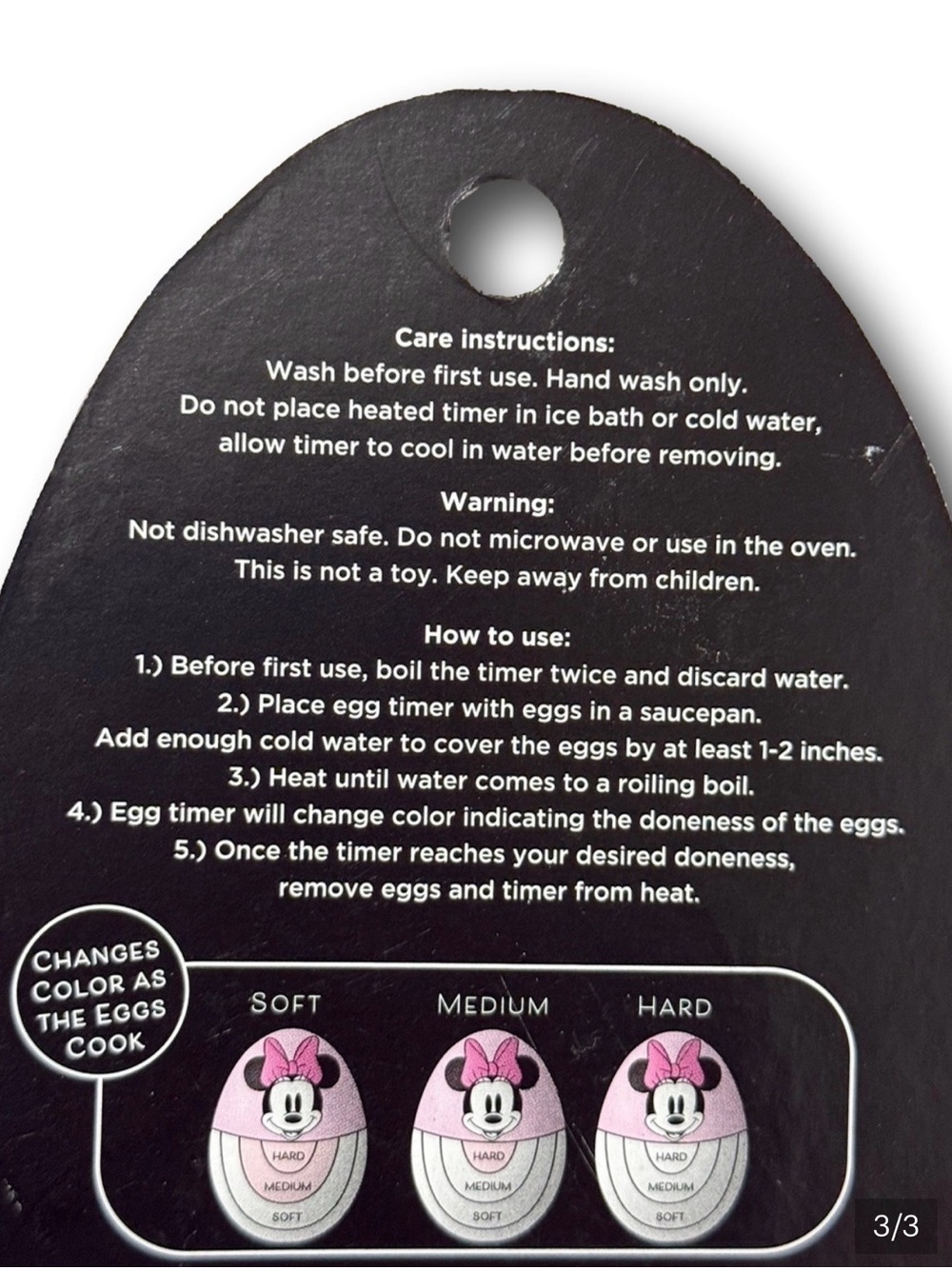 Disney Minnie Mouse Pink Egg Timer - Picture 3 of 4